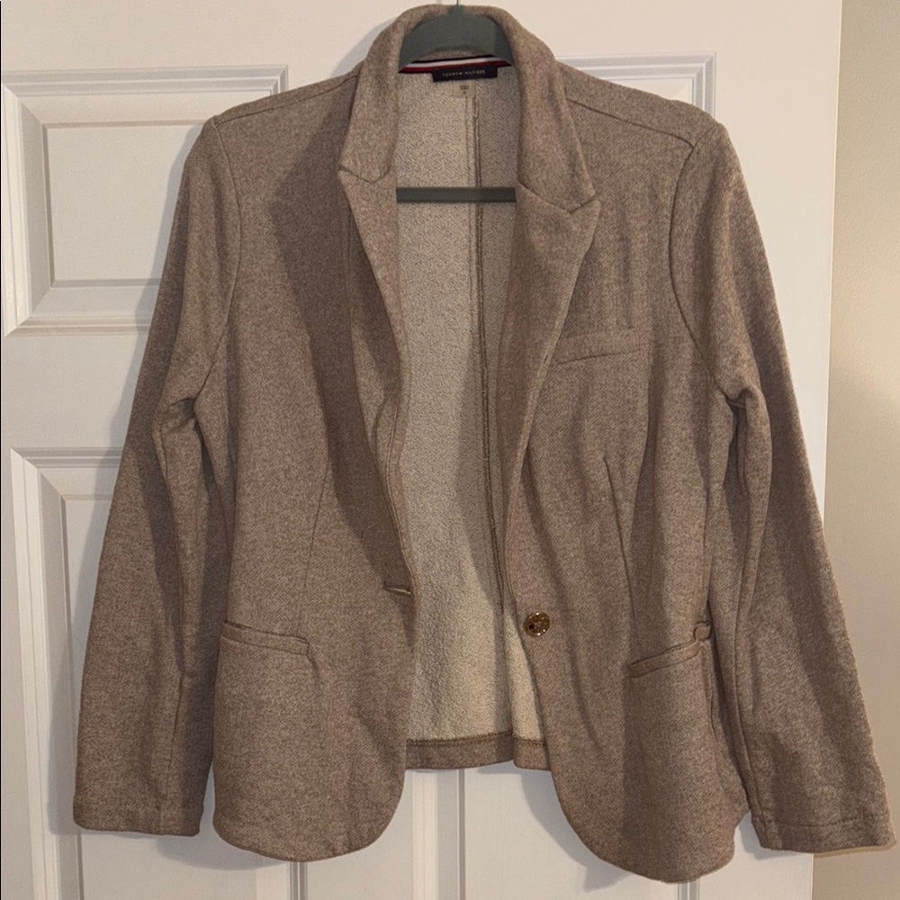Tommy Hilfiger Tan Blazer Relaxed Fit Lightweight